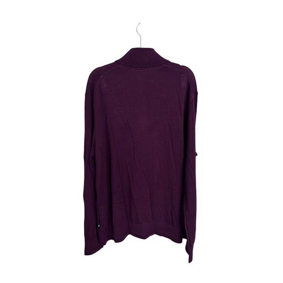 Ted Baker mmk tooting merino wool quarter zip sweater size XXL preppy career - Picture 2 of 6